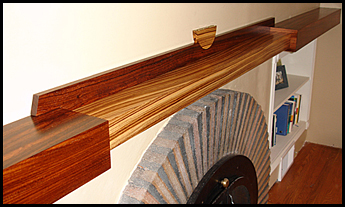Zebra Wood Mantel