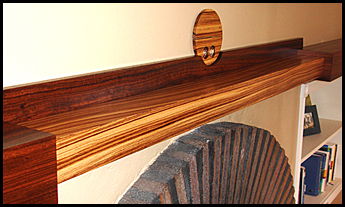 Zebra Wood Mantel