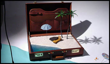 Beach  Scene Suitcase