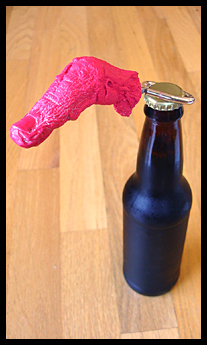 Red bottle opener